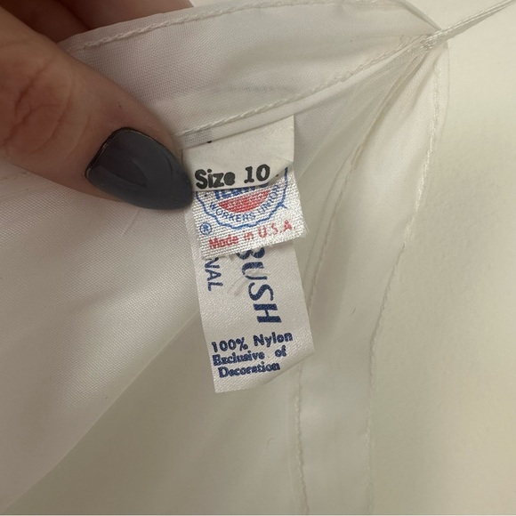 Sidney Bush Coverage Petticoat Size 10 White Made in U.S.A Wedding Formal - Picture 8 of 10